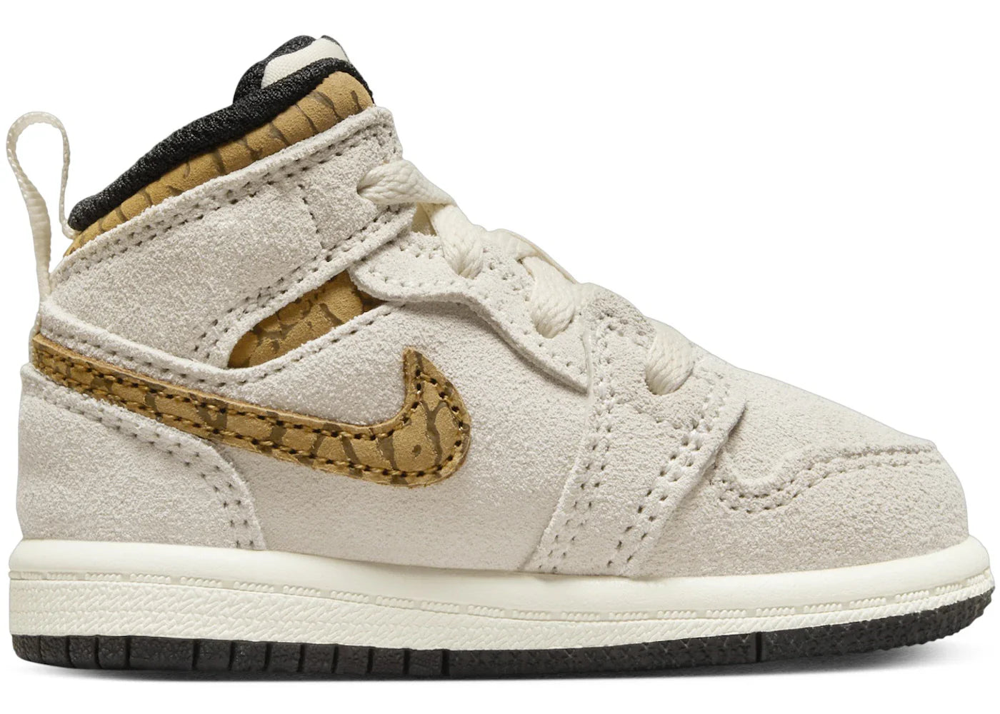 Jordan 1 Mid SE Light Orewood Brown White Light British Tan Metallic Gold (TD)