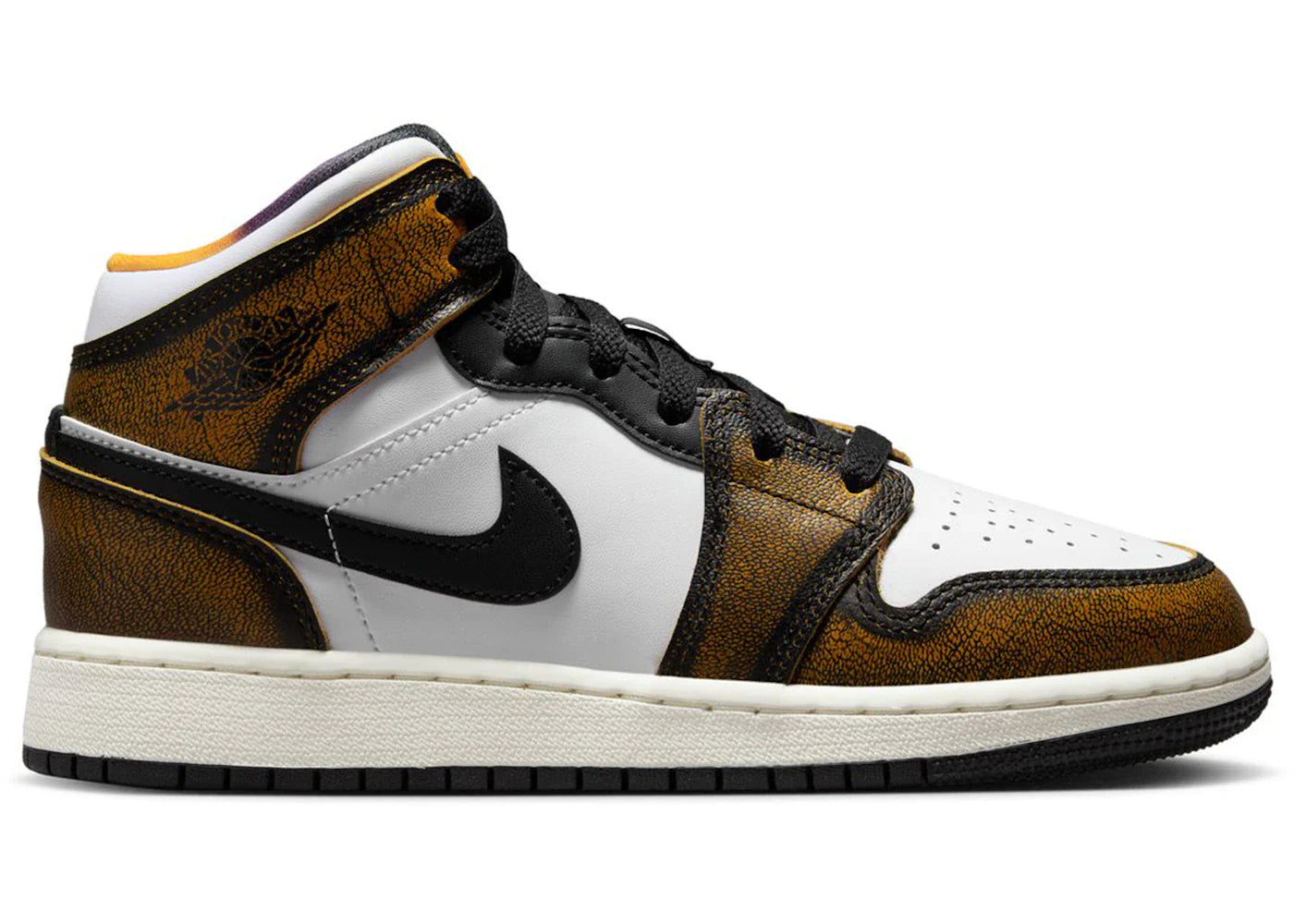 Jordan 1 Mid SE Orange Wear Away (PS)