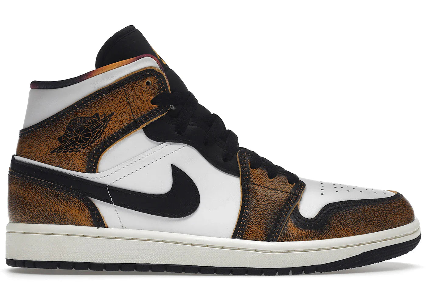 Jordan 1 Mid SE Orange Wear Away