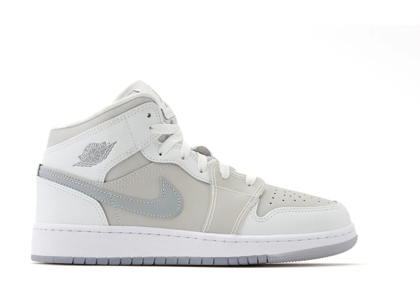 Jordan 1 Mid SE Summit White Metallic Silver (GS)
