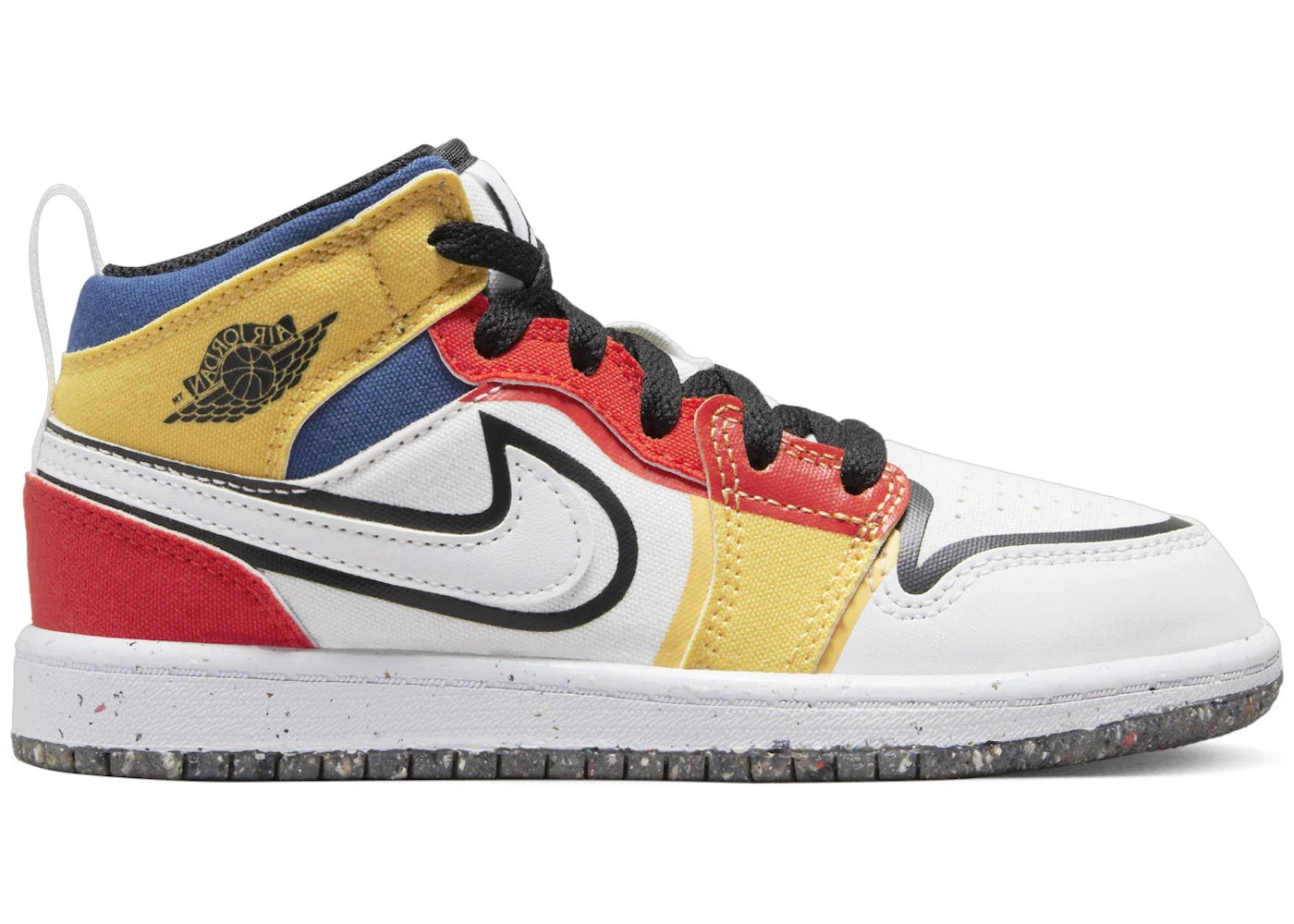 Jordan 1 Mid SE White Picante Red French Blue Black (PS)