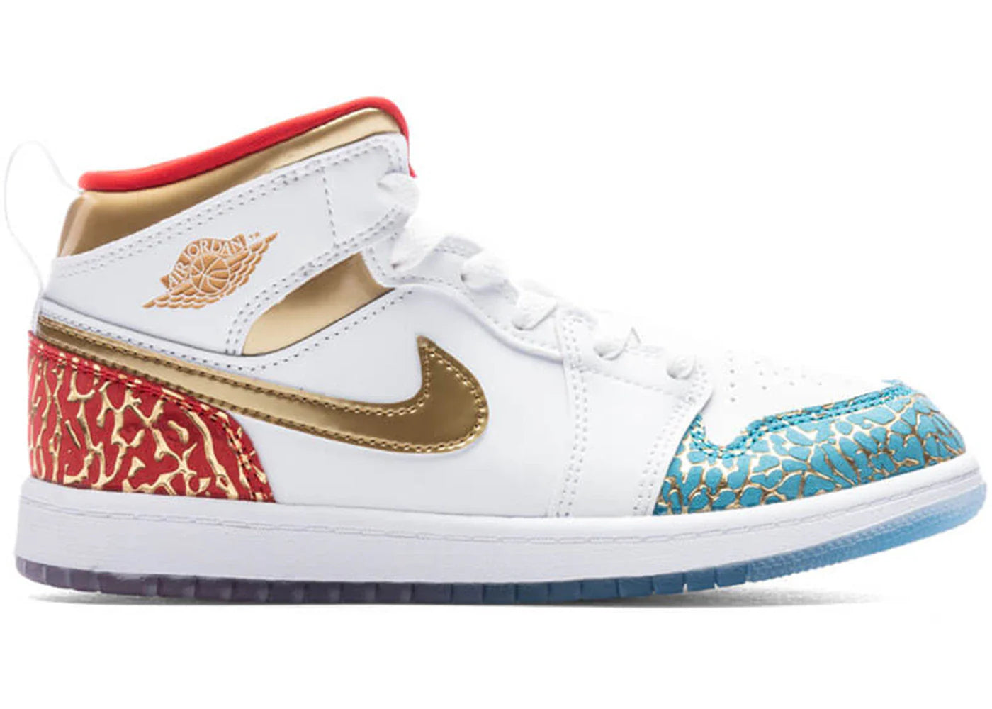 Jordan 1 Mid Sneaker School NC to Chi (PS)