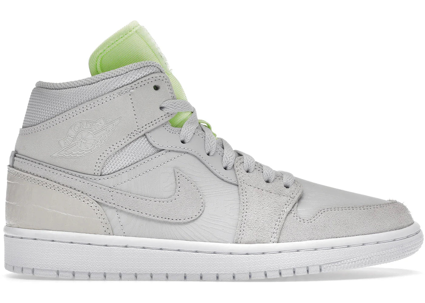 Jordan 1 Mid Vast Grey Ghost Green (Women's)