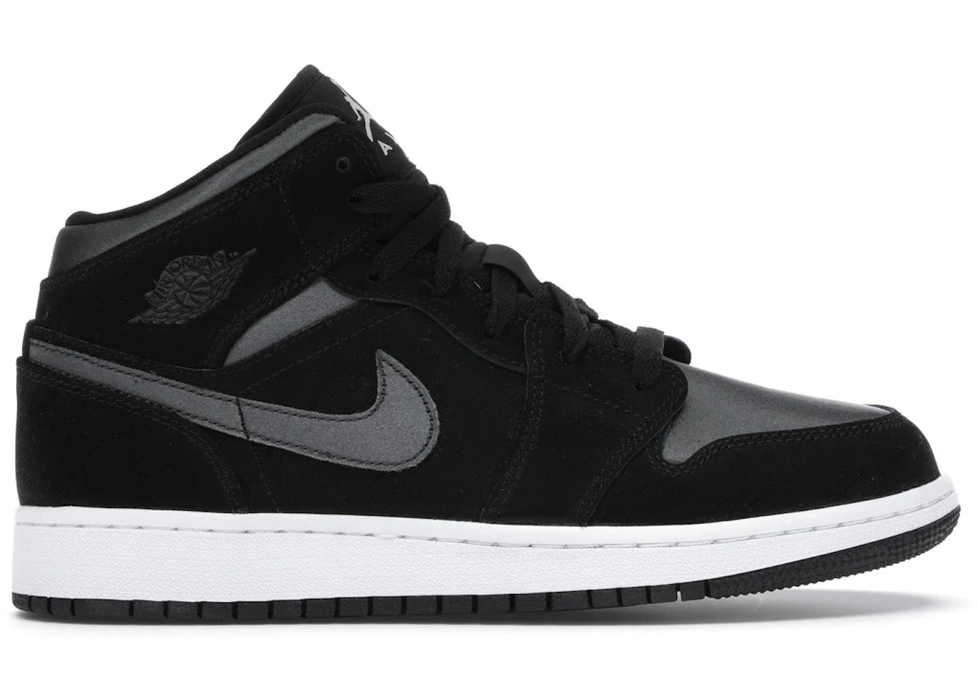 Jordan 1 Mid White Black Grey (GS)