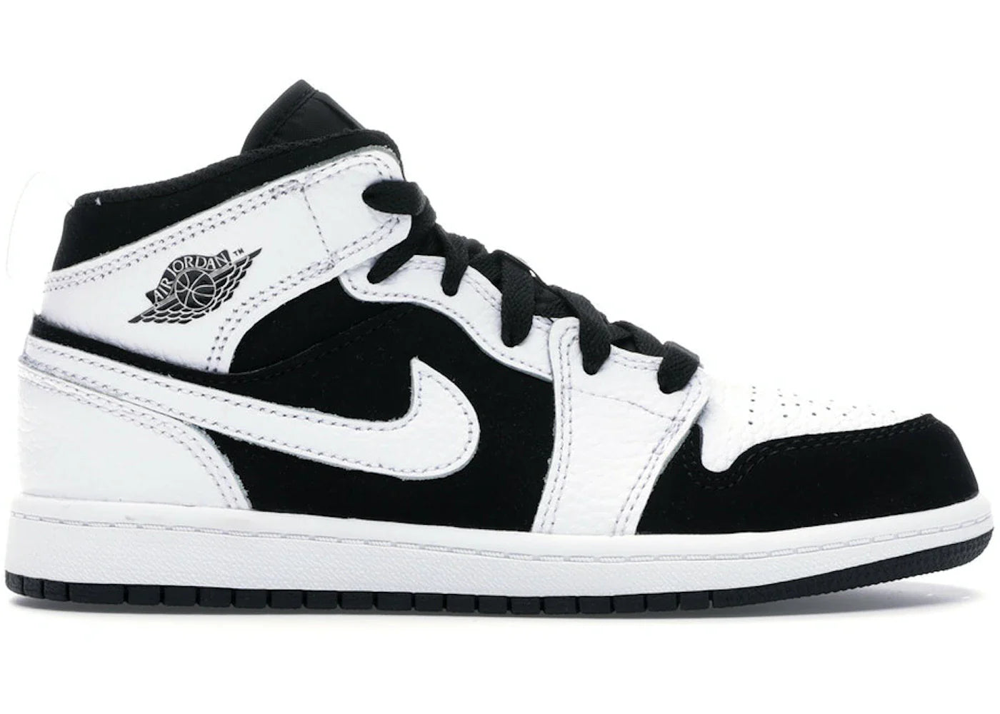 Jordan 1 Mid White Black (PS)