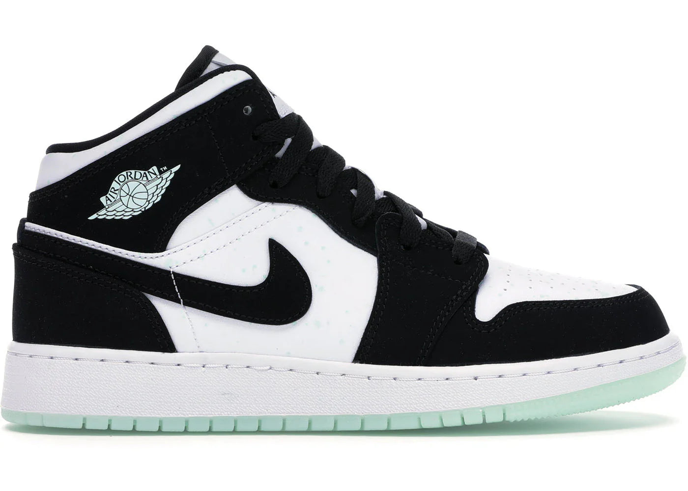 Jordan 1 Mid White Black Teal Tint (GS)