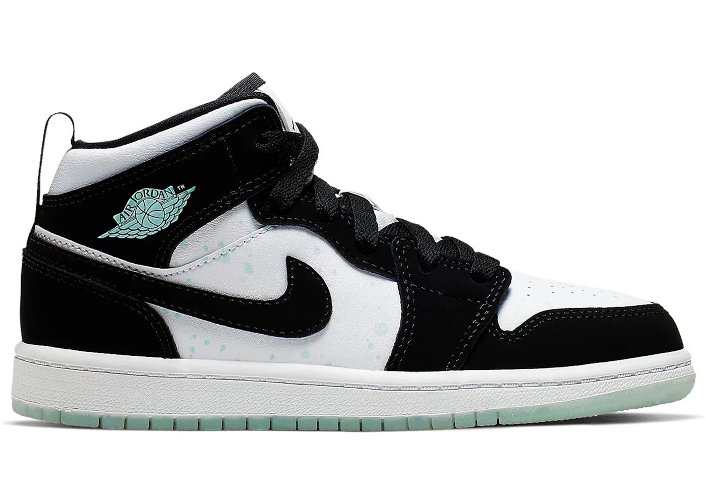 Jordan 1 Mid White Black Teal Tint (PS)