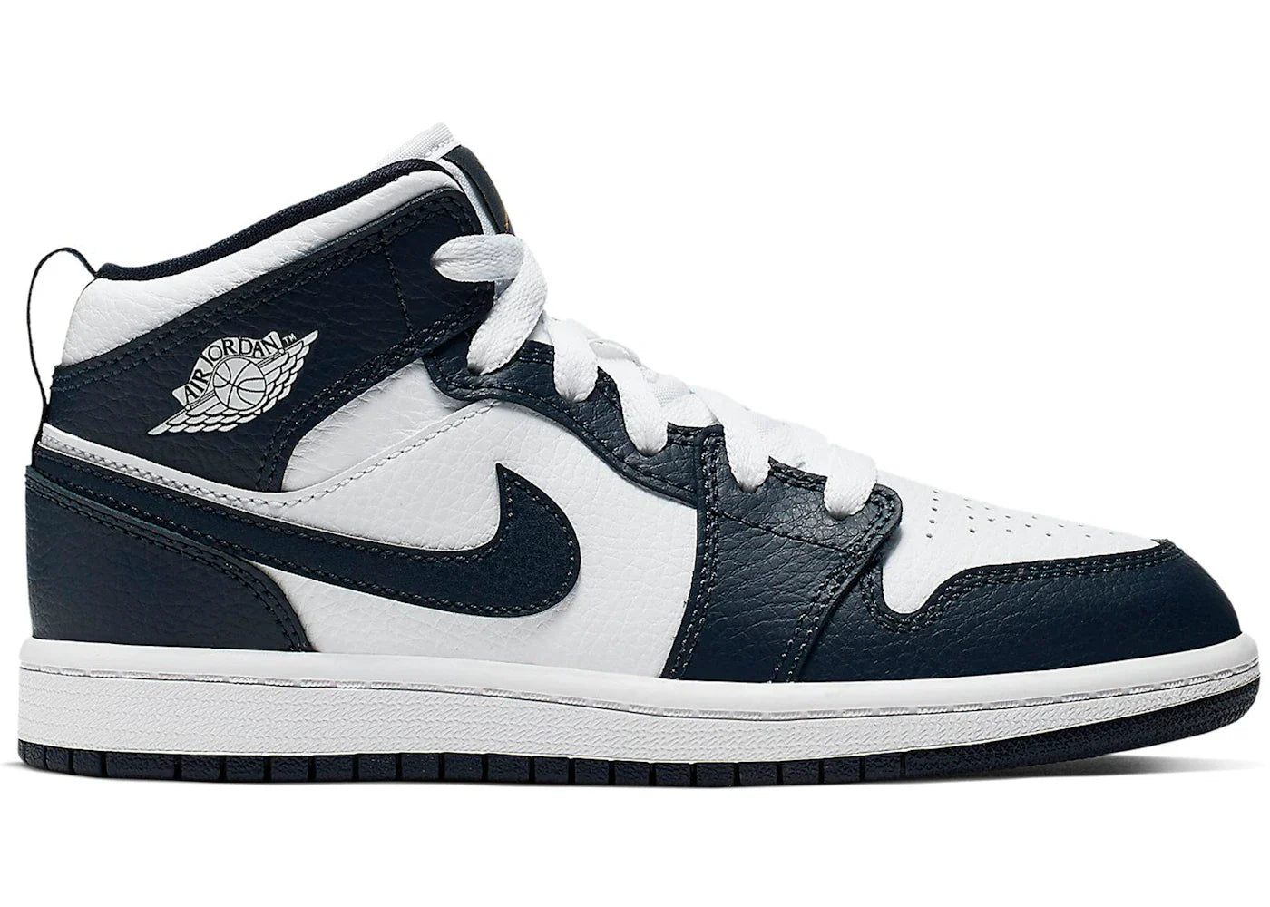 Jordan 1 Mid White Metallic Gold Obsidian (PS)