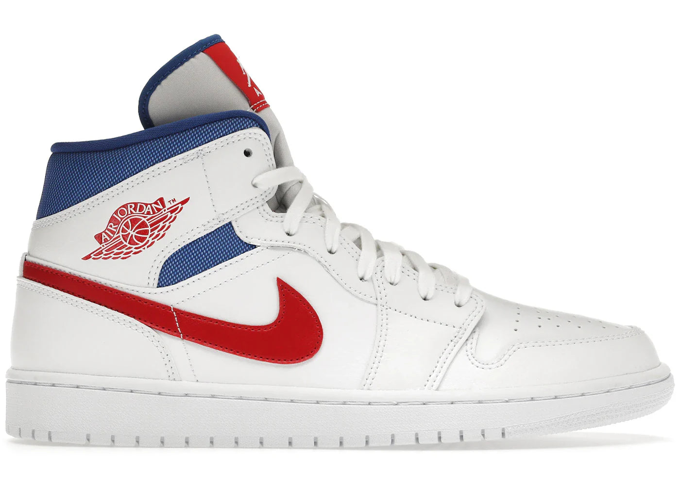 Jordan 1 Mid White Red Royal (Women's)