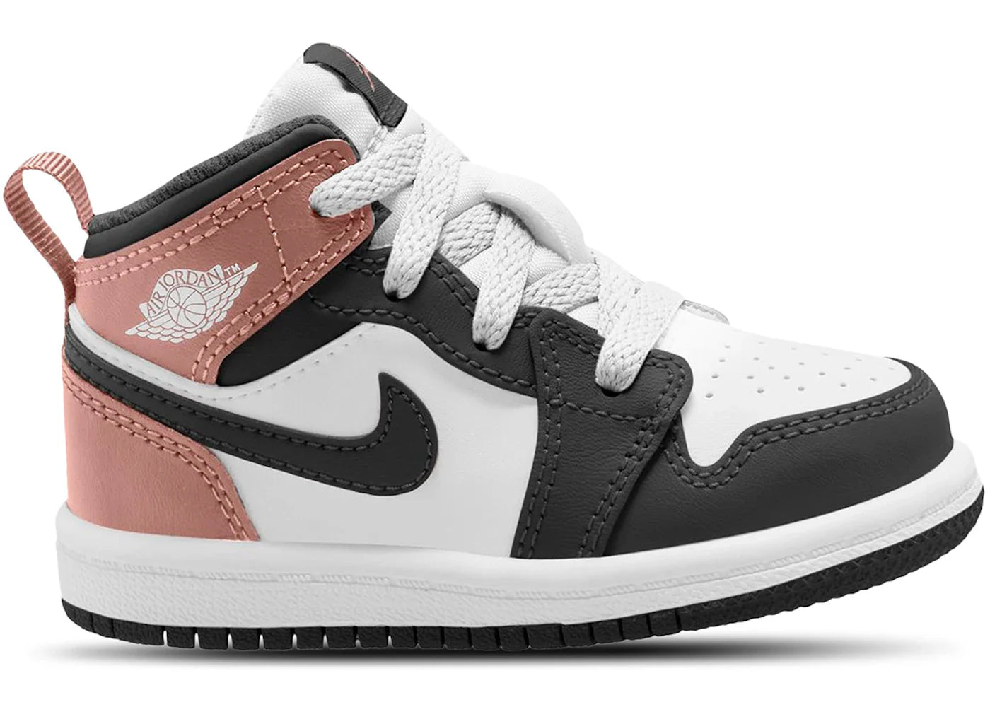 Jordan 1 Mid White Rust Pink Black (TD)
