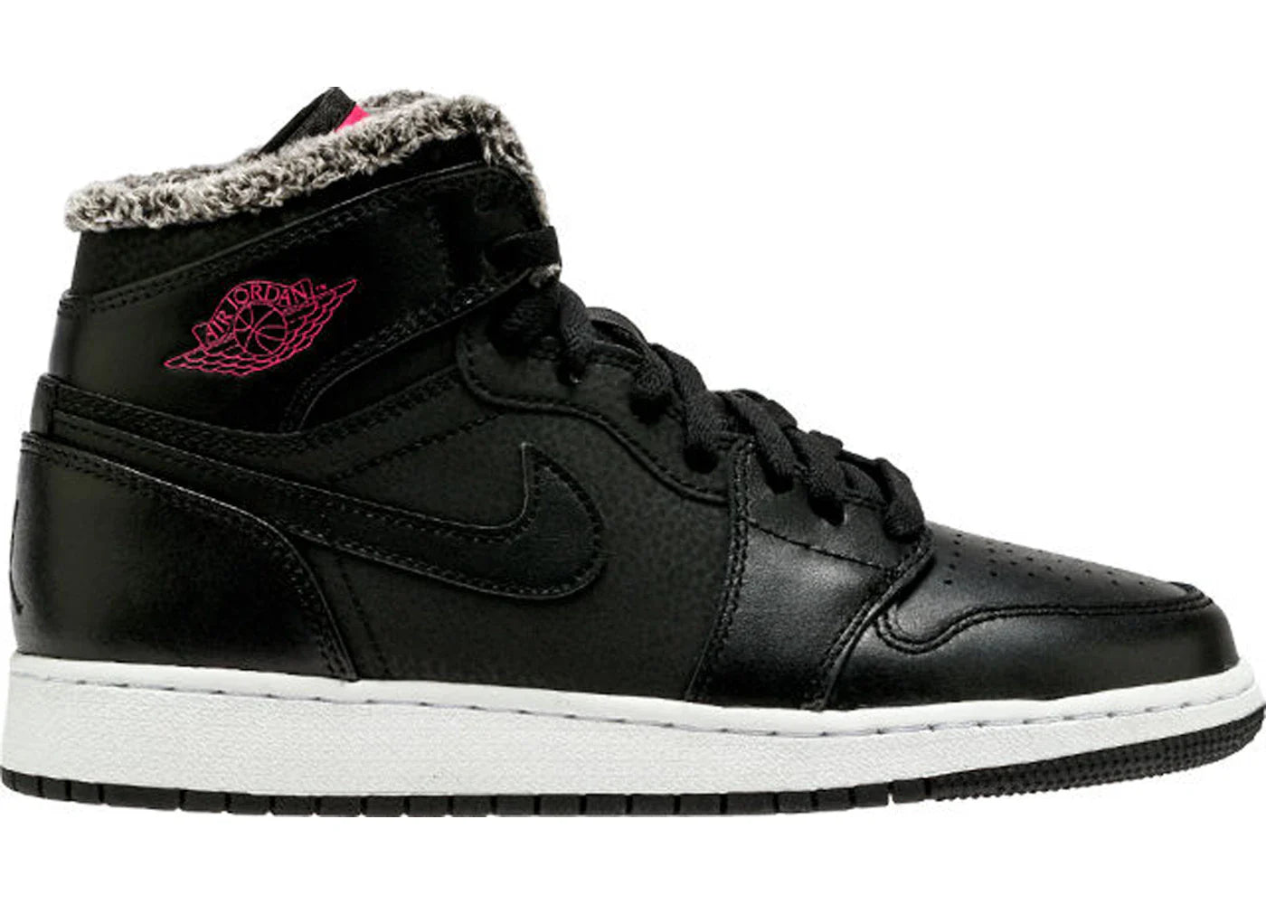 Jordan 1 Retro High Fleece Black Pink (GS)