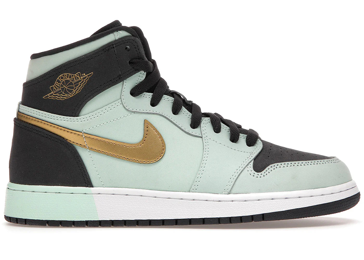 Jordan 1 Retro High Mint Foam Anthracite Metallic Gold (GS)