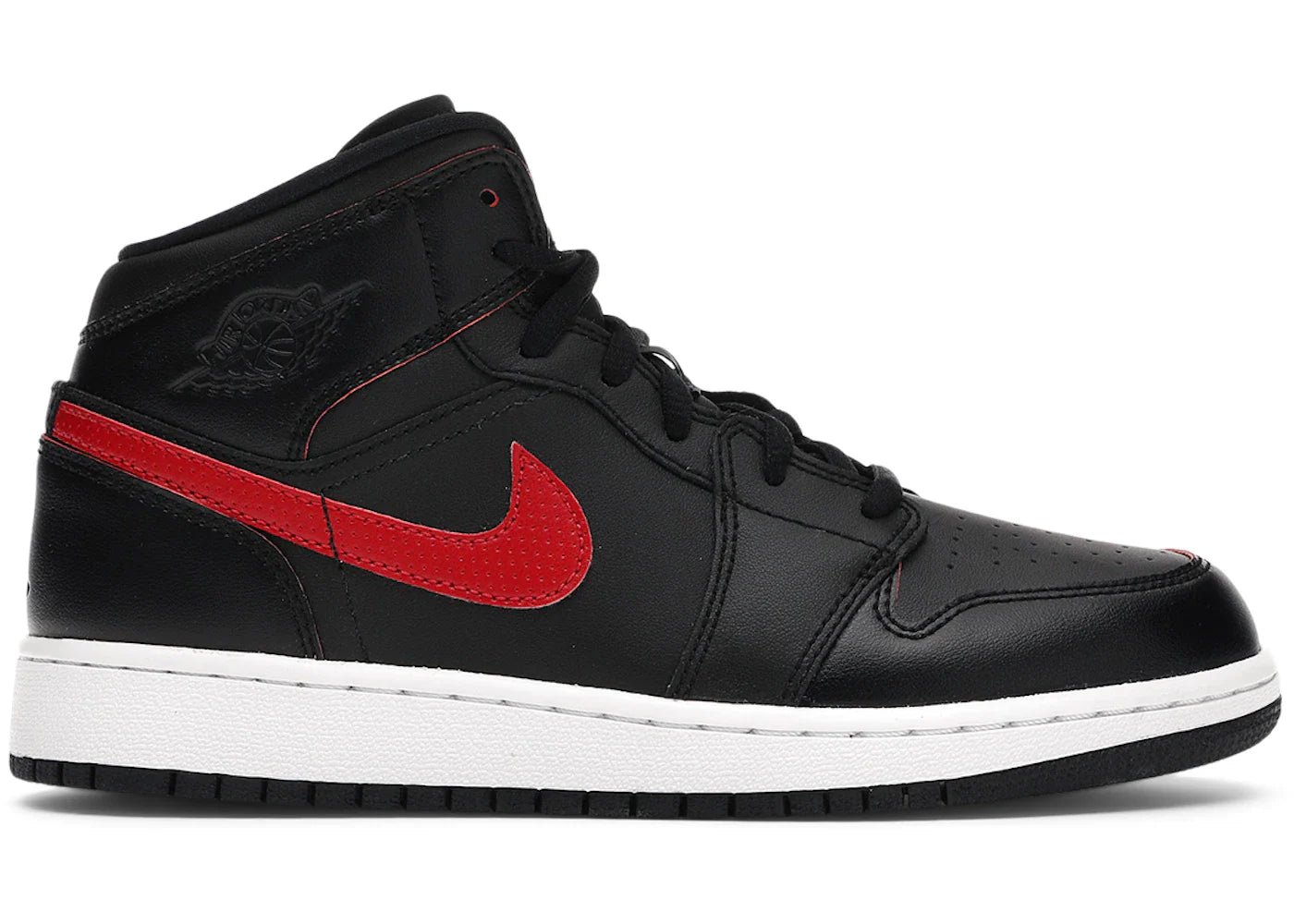 Jordan 1 Retro Mid Black Gym Red (GS)