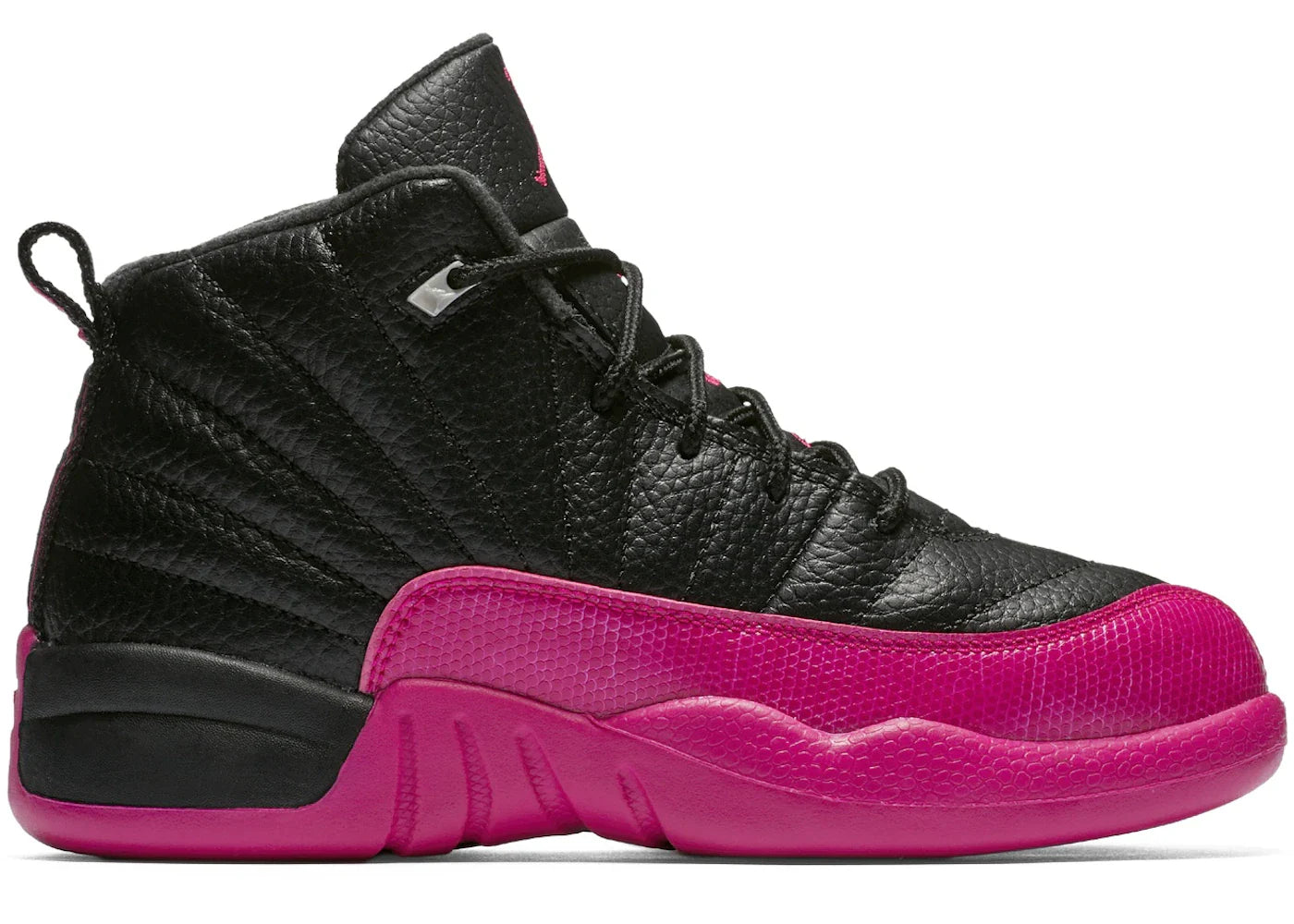 Jordan 12 Retro Black Metallic Silver Deadly Pink (PS)
