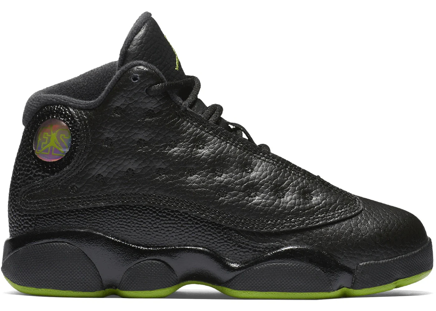 Jordan 13 Retro Black White Altitude Green (PS)