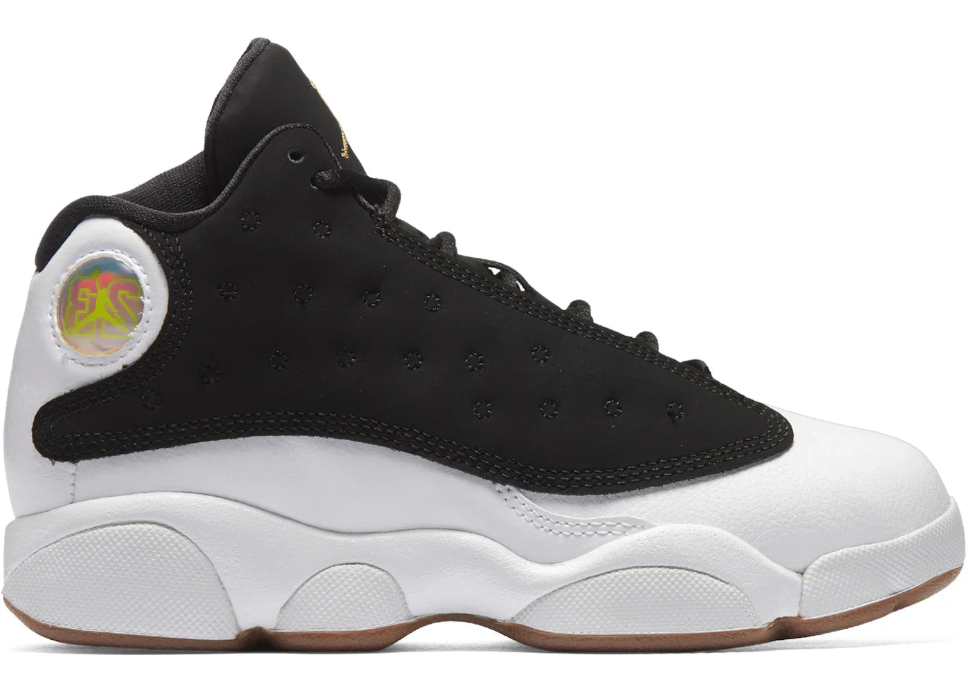 Jordan 13 Retro Black White Gum Medium Brown Metallic Gold (PS)