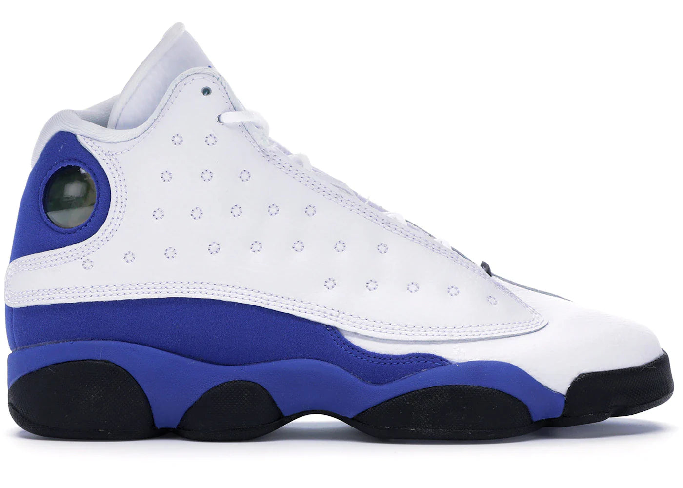 Jordan 13 Retro White Hyper Royal Black (GS)