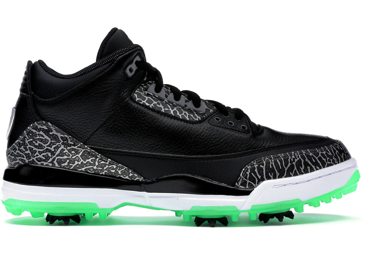 Jordan 3 Retro Golf Black Green Glow