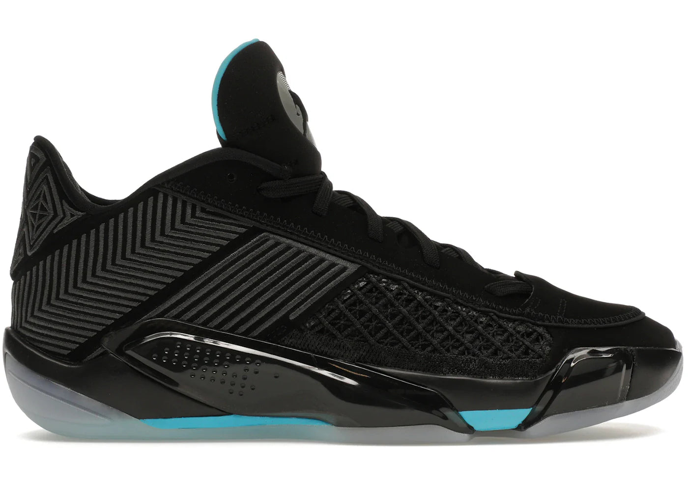 Jordan 38 Low Black Gamma Blue (Translucent Sole)