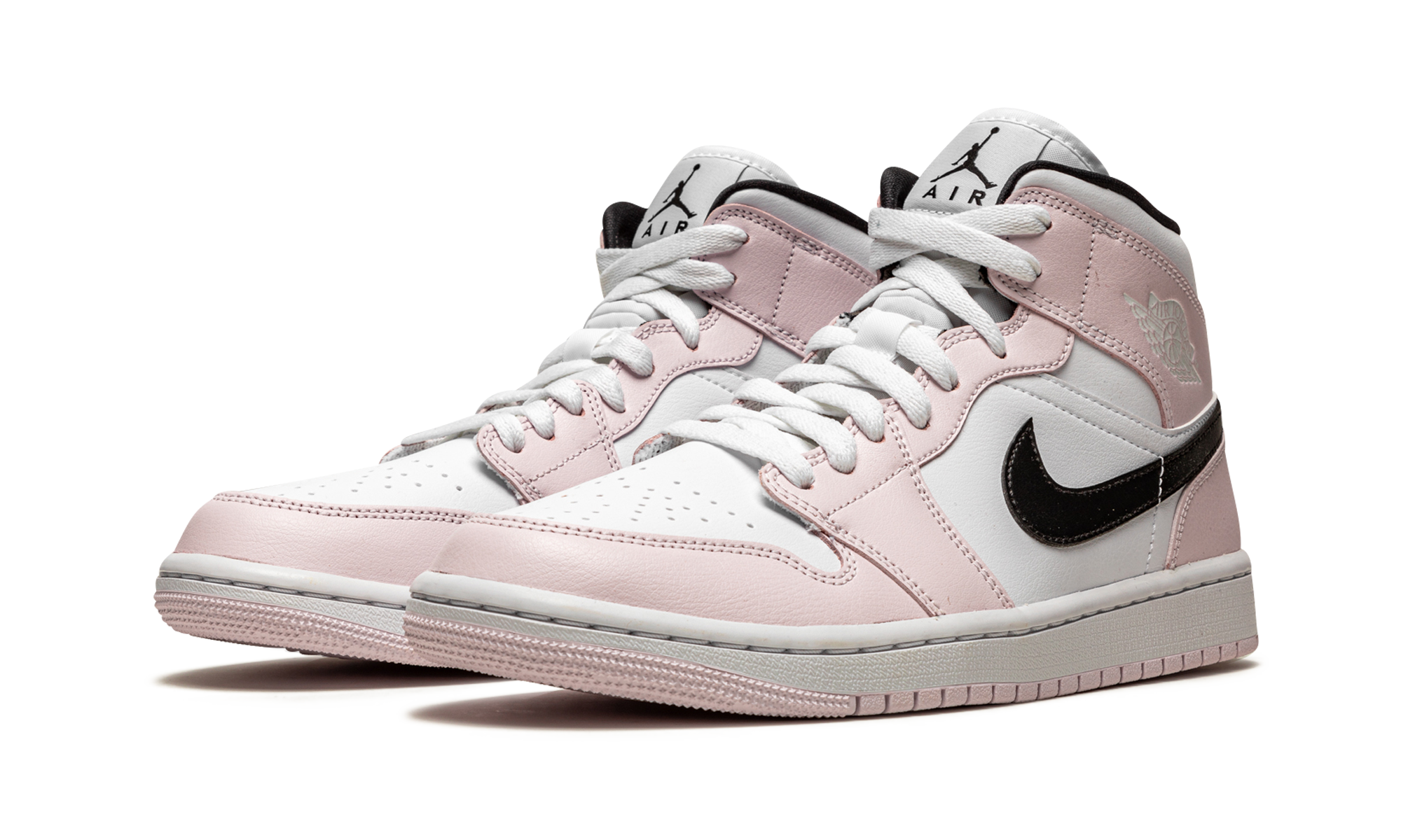 jordan 1 mid barely rose women s+BQ6472-500+diagnol left view