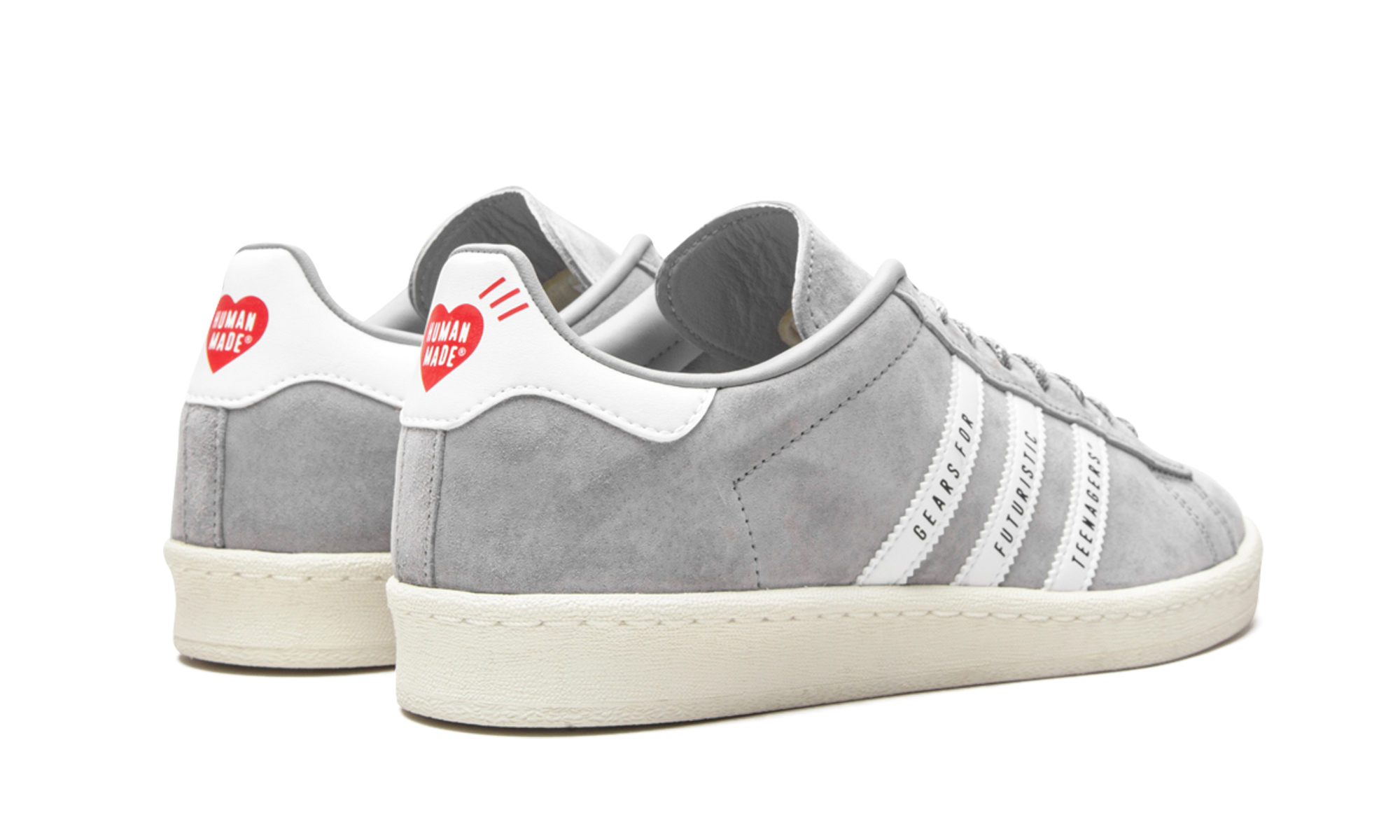 adidas campus human made grey+FY0733+diagnol right behind view