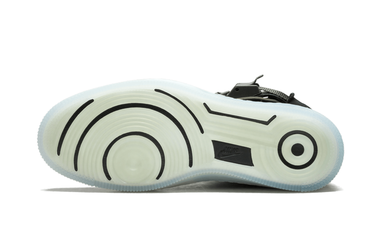 nike air force 1 downtown acronym black olive+649941-003+bottom view