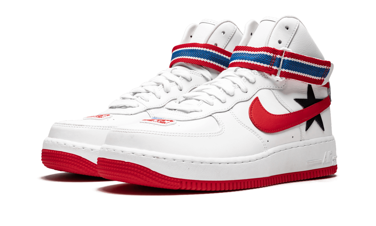 nike air force 1 high riccardo tisci victorious minotaurs white+AQ3366-100+diagnol left view