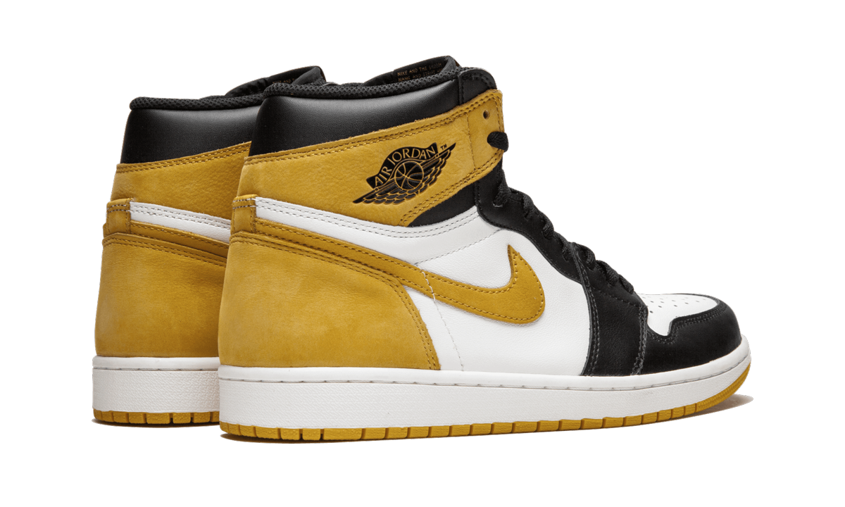 jordan 1 retro high yellow ochre+555088-109+diagnol right behind view