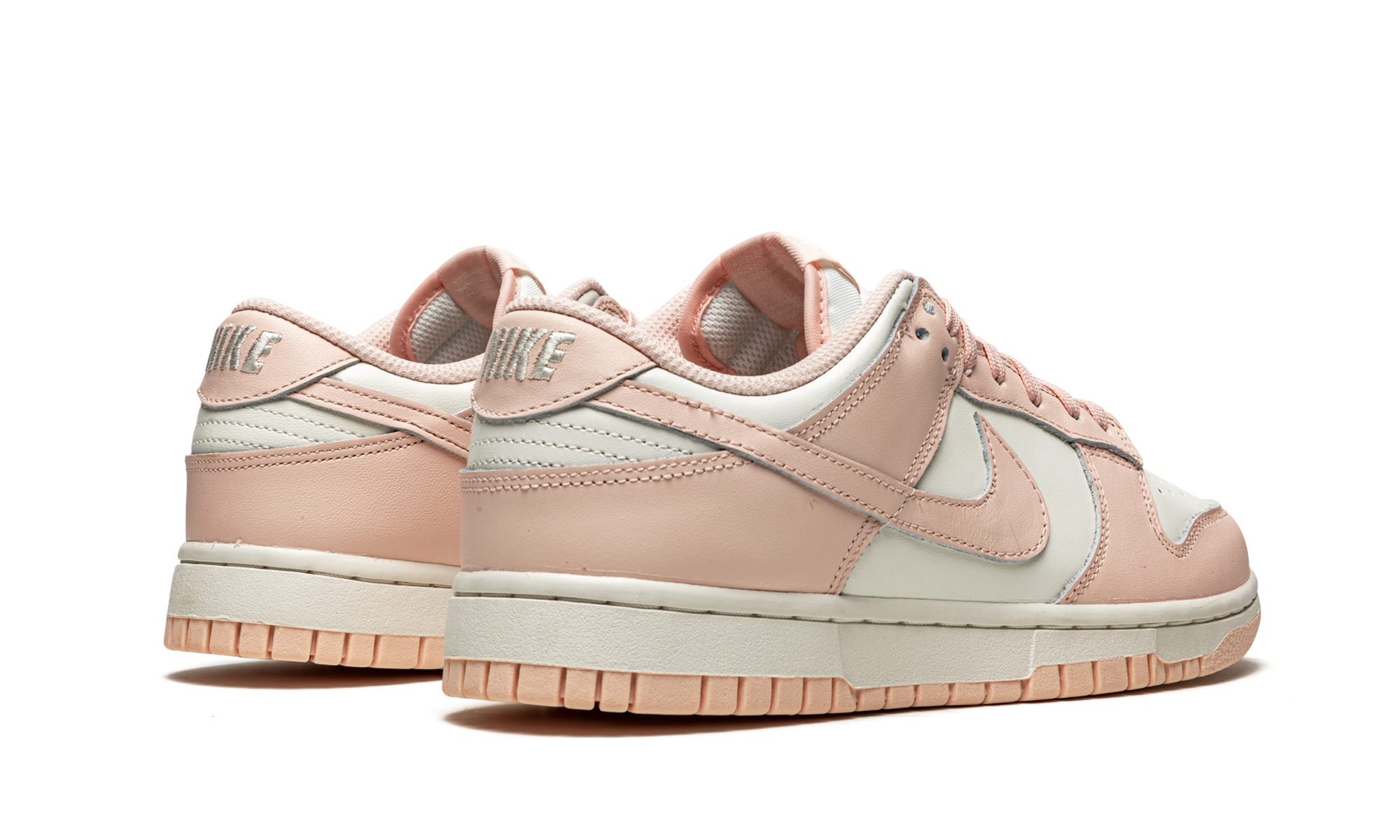 nike dunk low orange pearl women s+DD1503-102+diagnol right behind view