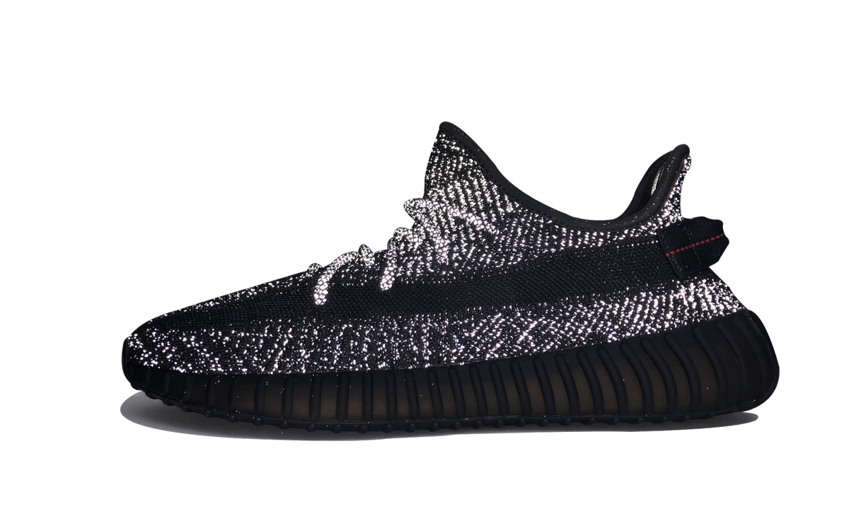 adidas yeezy boost 350 v2 static black reflective+FU9007+diagnol left view