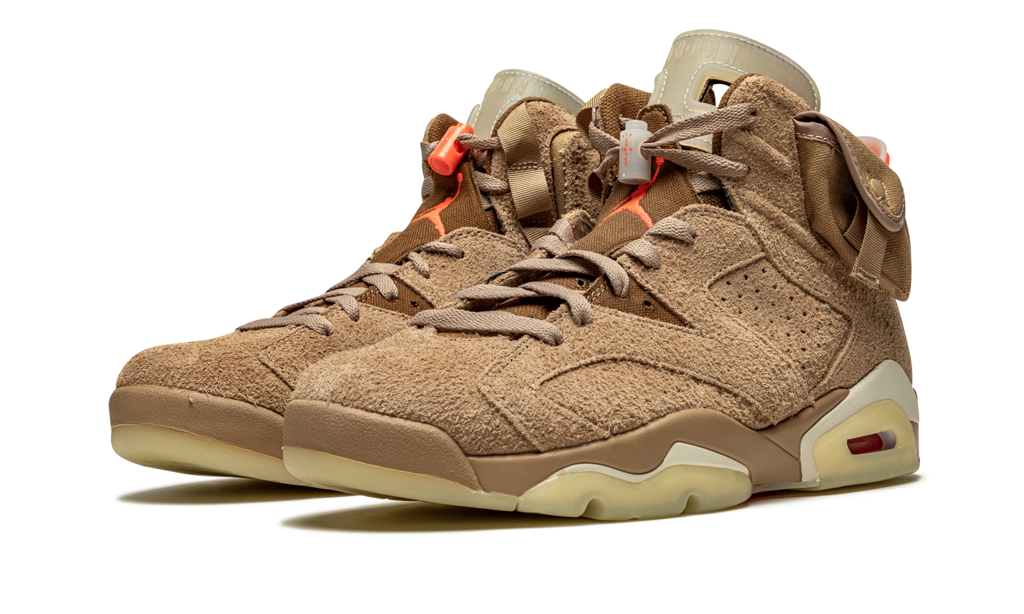 jordan 6 retro travis scott british khaki+DH0690-200+diagnol left view