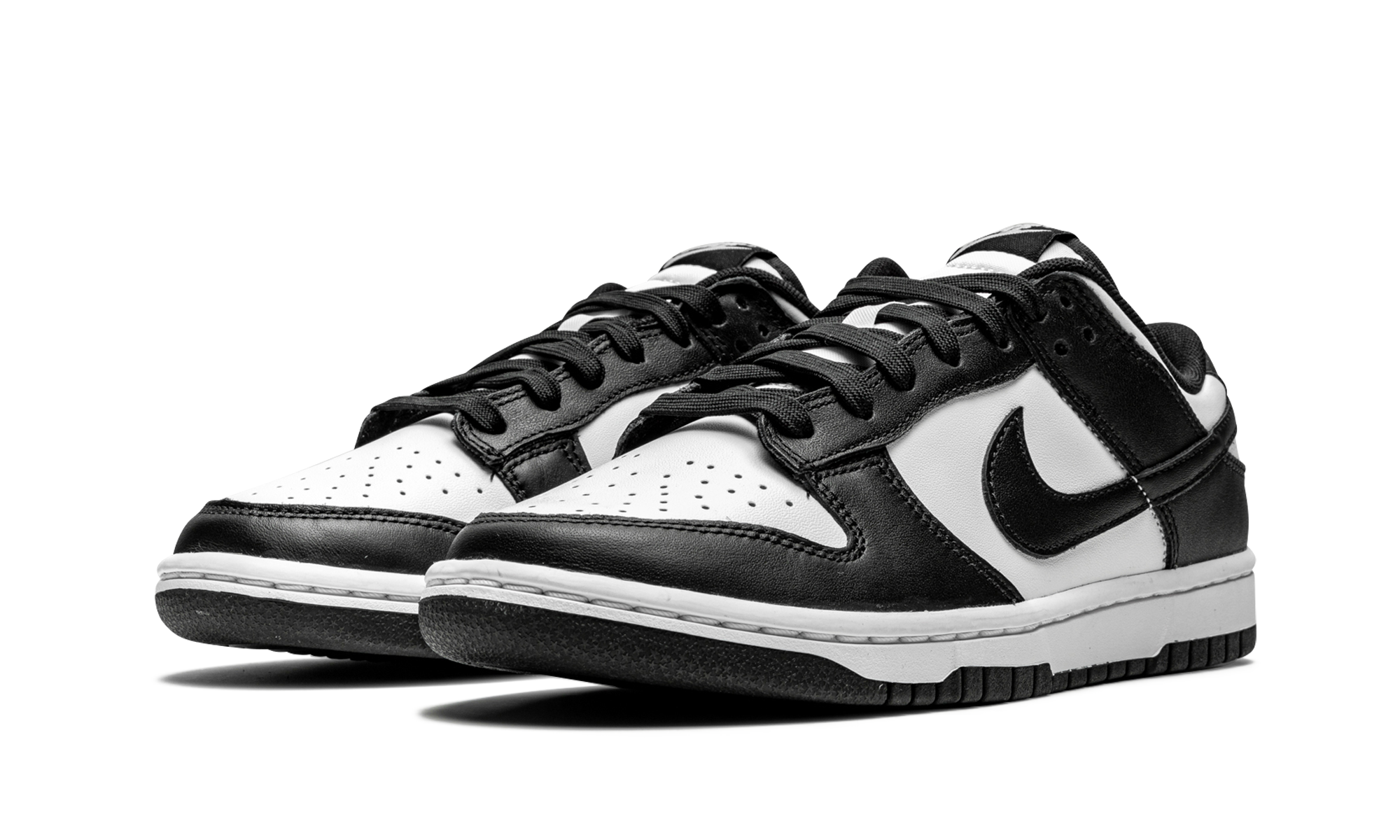 nike dunk low retro white black panda+DD1391-100+diagnol left view