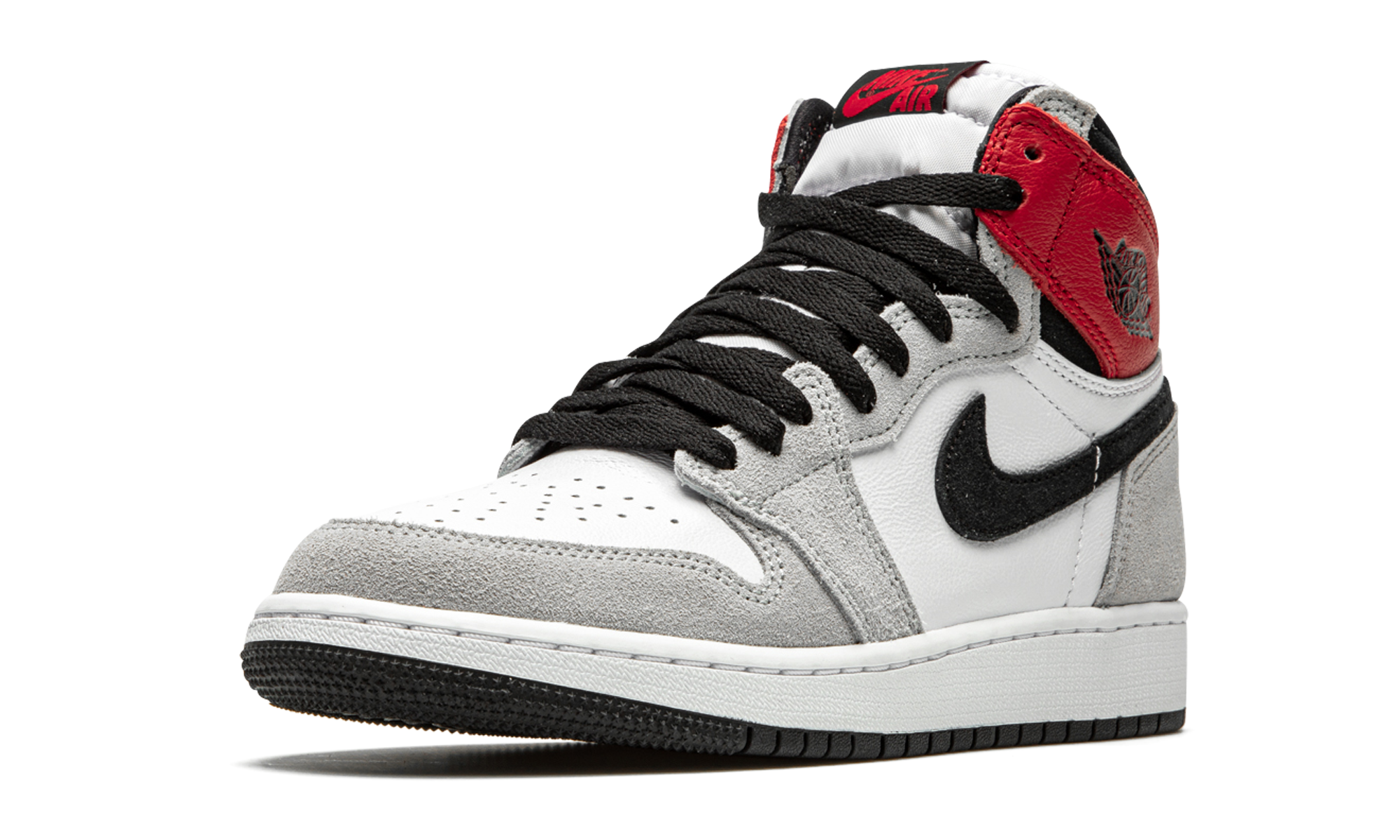 jordan 1 retro high light smoke grey gs+575441-126+left diagnol single view