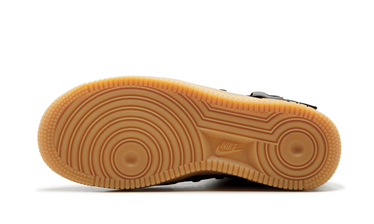 nike sf air force 1 mid black gum women s+AA3966-002+bottom view