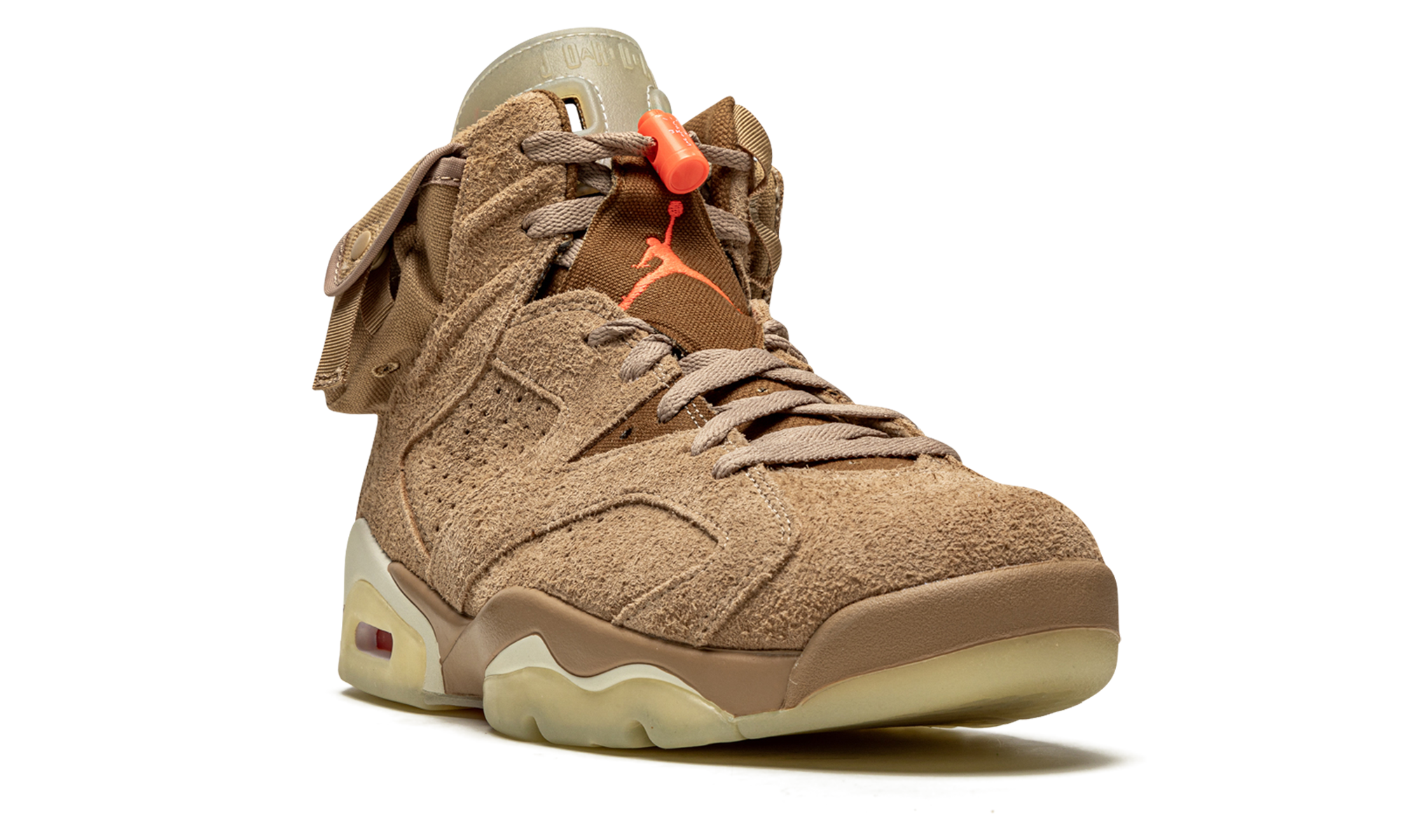 jordan 6 retro travis scott british khaki+DH0690-200+diagnol right view