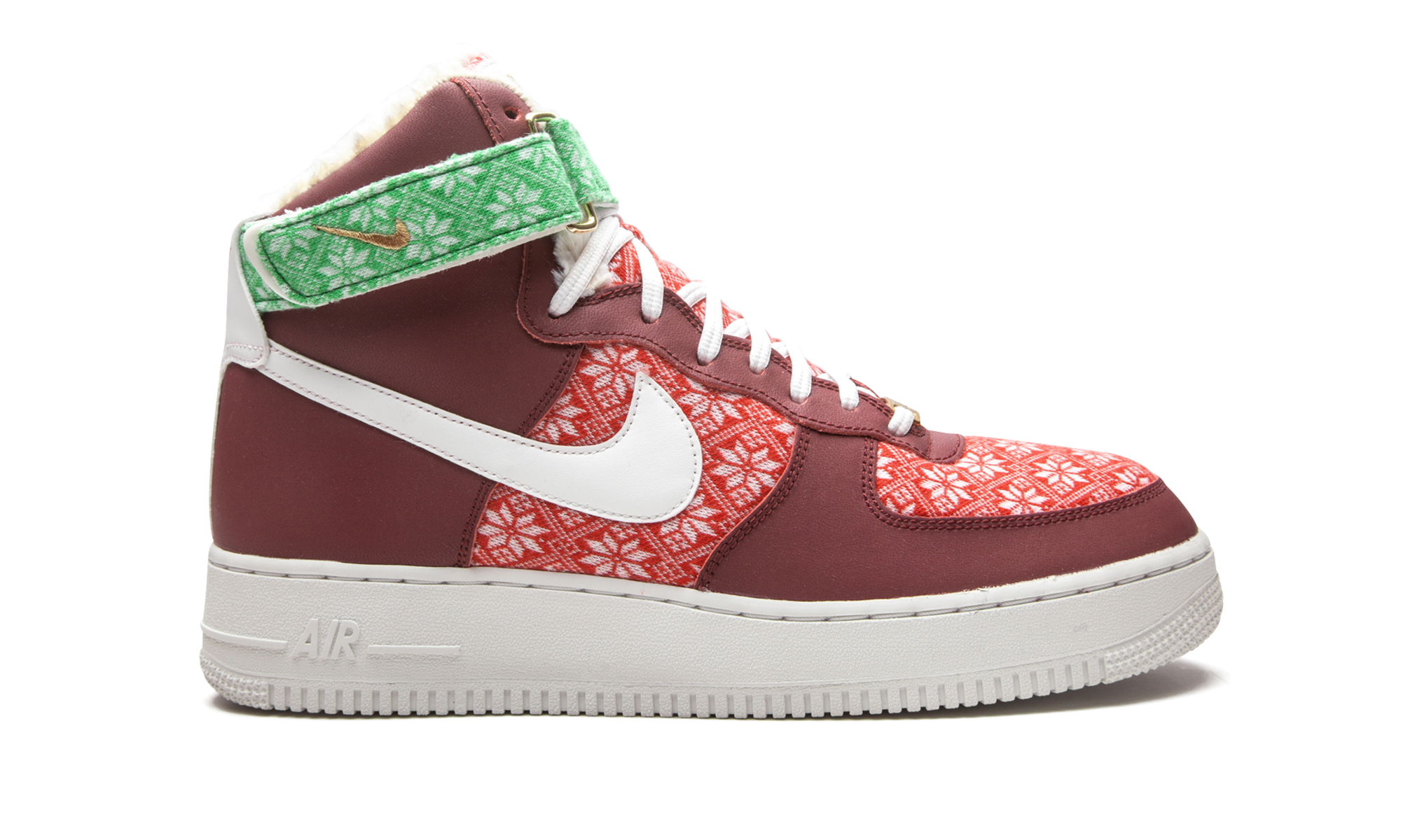nike air force 1 high nordic christmas 2020+DC1620-600+right view