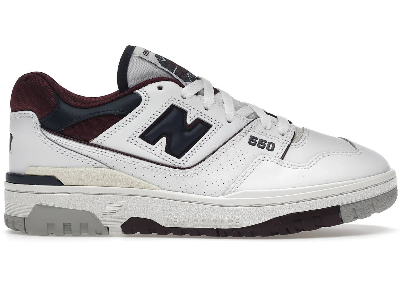 New Balance 550 White Navy NB Burgundy