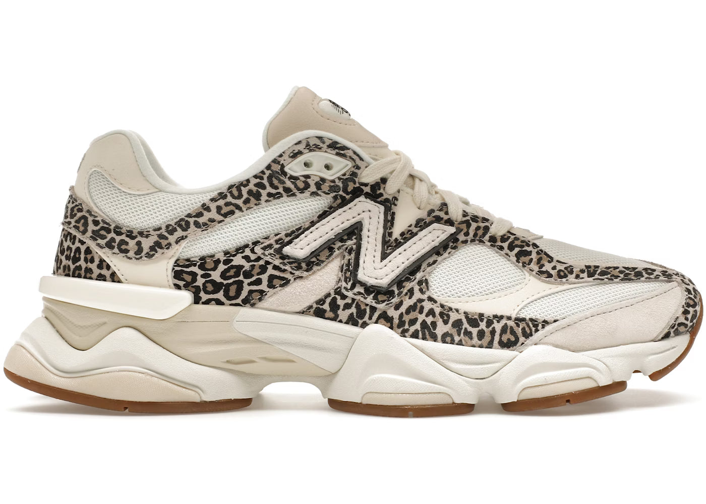 New Balance 9060 Beige Brown Leopard Print - Kyaro