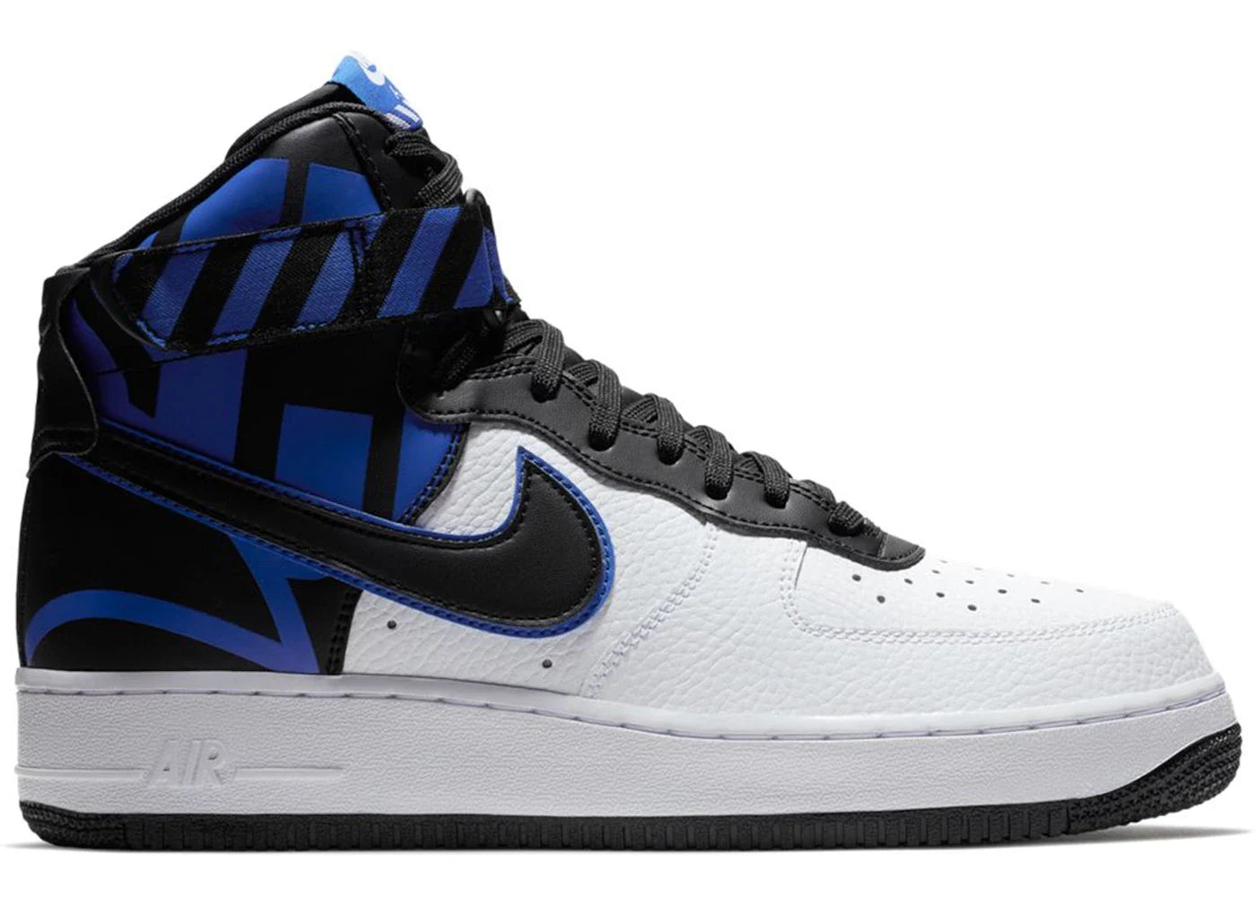 Nike Air Force 1 High Force Logo White Black Royal