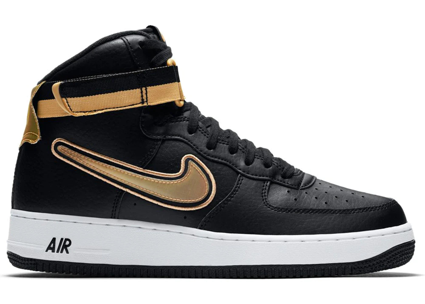 Nike Air Force 1 High NBA Black Metallic Gold