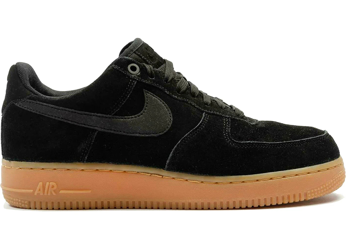 Nike Air Force 1 Low '07 Black Suede Gum
