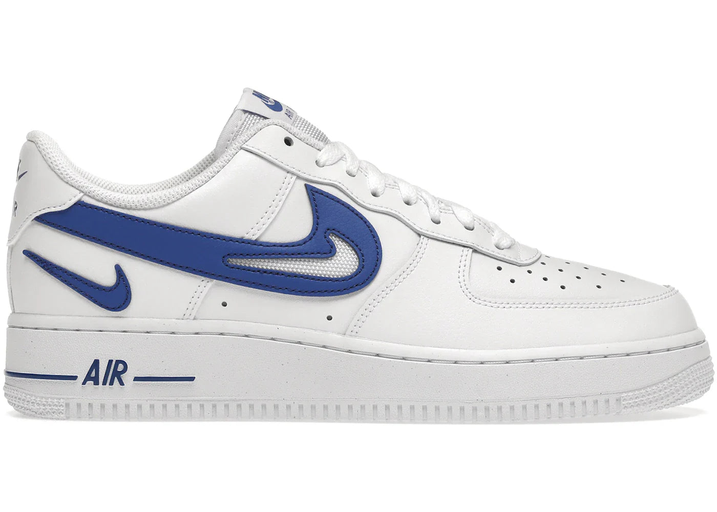 Nike Air Force 1 Low '07 FM Cut Out Swoosh White Game Royal