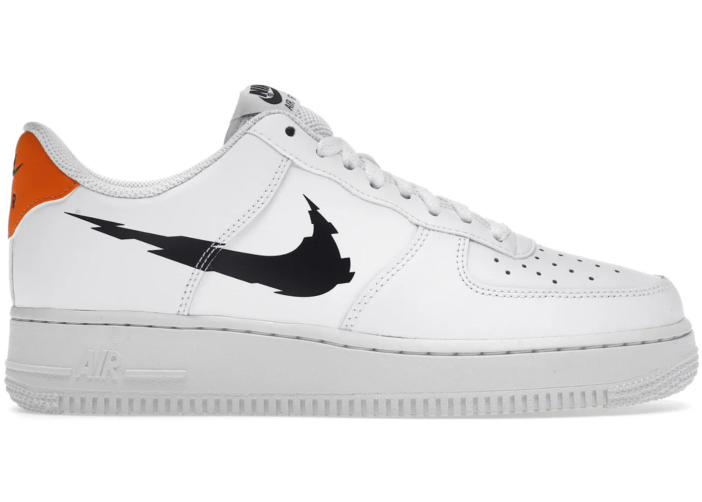 Nike Air Force 1 Low '07 Glitch Swoosh White Orange