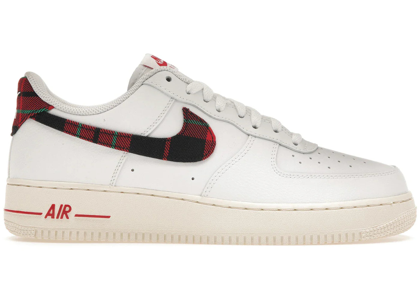 Nike Air Force 1 Low '07 LV8 Tartan Plaid White University Red