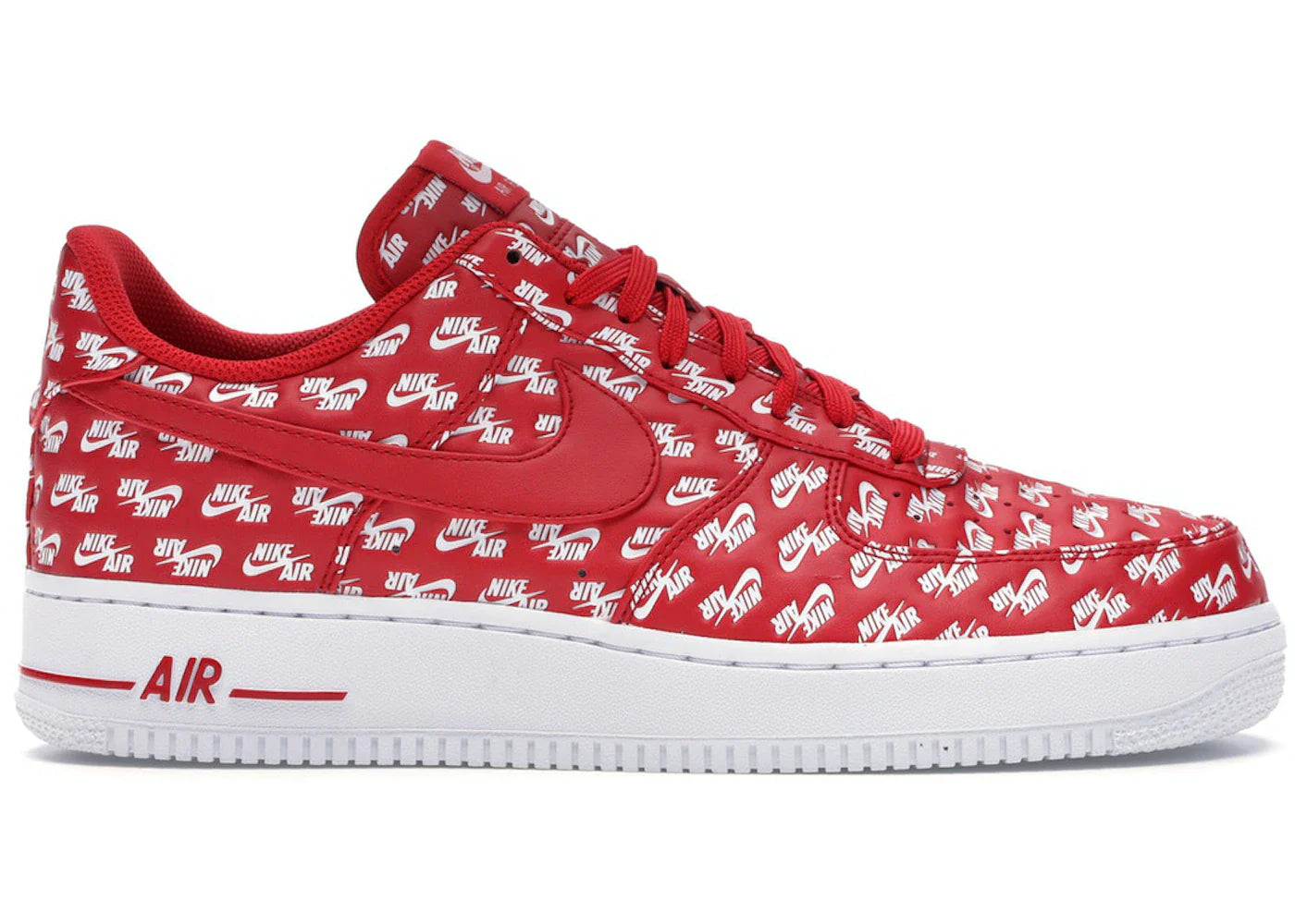 Nike Air Force 1 Low All Over Logo Red