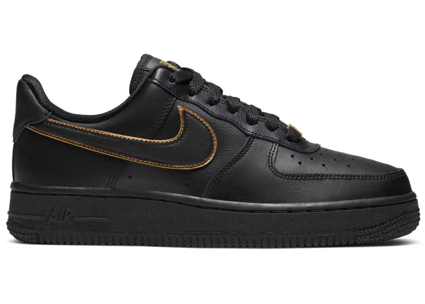 Nike Air Force 1 Low Black Gold Swoosh (Women's)