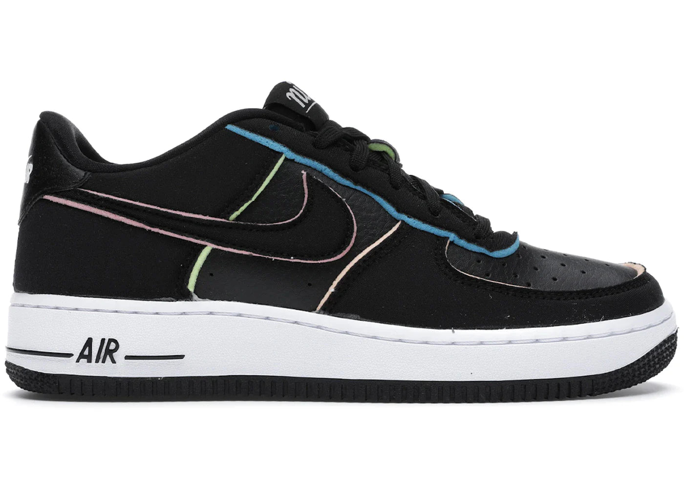 Nike Air Force 1 Low Black Pink Barely Volt (GS)