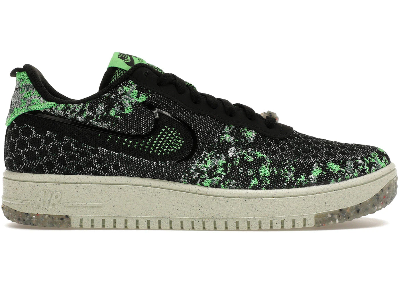 Nike Air Force 1 Low Crater Flyknit Black Volt