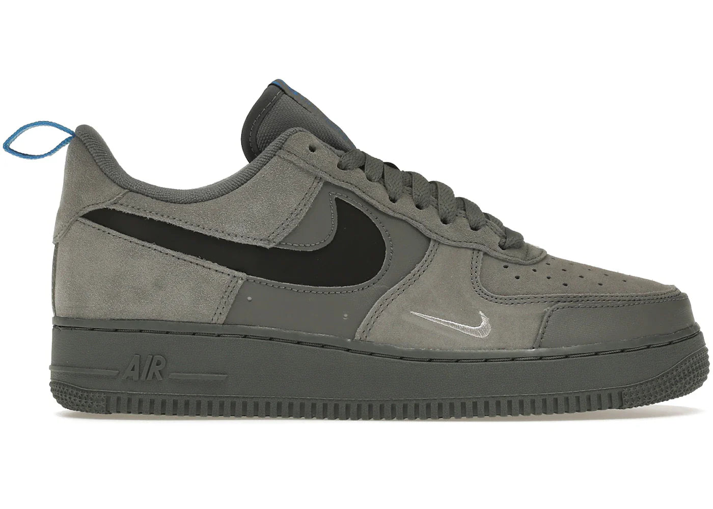 Nike Air Force 1 Low Cut Out Swoosh Grey