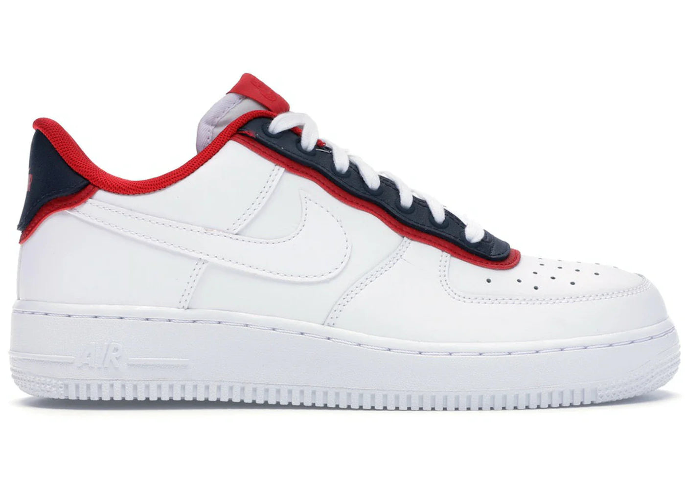 Nike Air Force 1 Low Double Layer White Obsidian Red